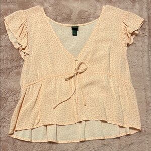 Women's Cream Floral Top